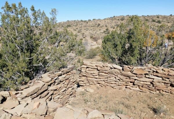 rock wall in desert landscape