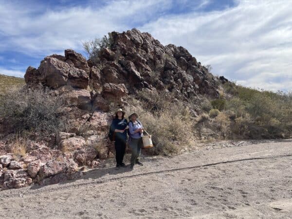 two SCRAGS members on a field trip in Sierra County