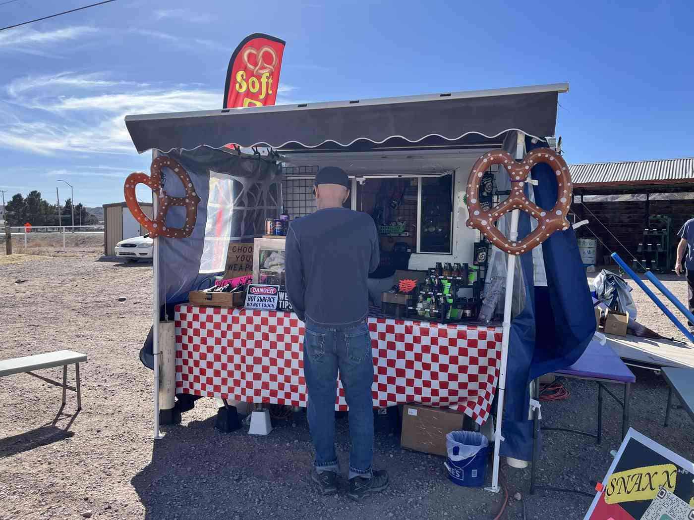 Food vendors at the T or C Rock & Gem Show